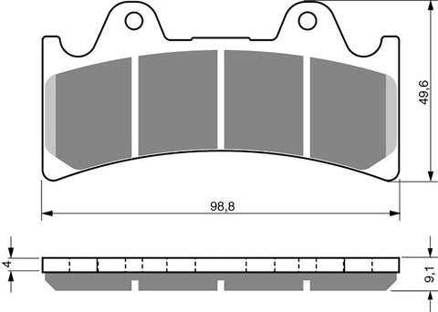 Goldfren AD Brake Pads: AD227 ≈ FA243