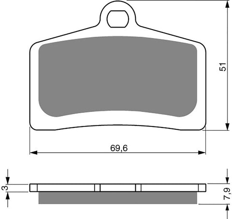Goldfren AD Brake Pads: AD233 ≈ FA399 / VD9004 / FDB2201 / SBS821