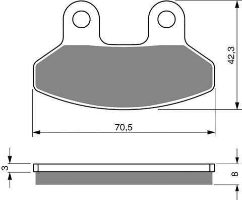 Goldfren AD Brake Pads: AD234 ≈ FA306 / VD994 / FDB2108 / SBS178 / SBS792