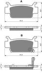 Goldfren AD Rear Brake Pads: Honda TRX700 TRX 700 (2008-2011)