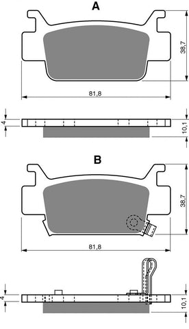 Goldfren AD Rear Brake Pads: Honda TRX700 TRX 700 (2008-2011)