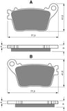 Goldfren AD Brake Pads: AD242 ≈ FA436 / VD174 / FDB2221 / SBS834
