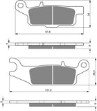 Goldfren AD Brake Pads: AD253 ≈ FA444 / VD278/2 / FDB2230 / SBS849