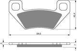 Goldfren AD Brake Pads: AD254 ≈ FA395 / VD9023 / FDB2303SG / SBS822