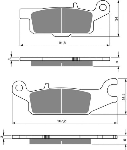Goldfren AD Brake Pads: AD255 ≈ FA445 / VD279 / FDB2233 / SBS852