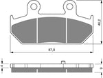 Goldfren AD Rear Brake Pads: Suzuki AN650 AN 650 (2003-2013)