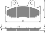Goldfren AD Rear Brake Pads: Suzuki AN400 AN 400 (2001-2006)