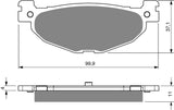 Goldfren AD Rear Brake Pads: Yamaha XP500 XP 500 (2004-2011)