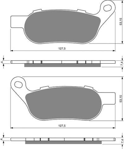 Goldfren AD Brake Pads: AD273 ≈ FA458 / VD9035 / FDB2251 / SBS854