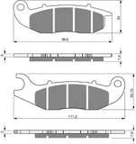 Goldfren AD Brake Pads: AD278 ≈ FA693 / VD181 / FDB2242 / SBS859