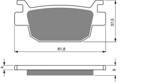 Goldfren AD Brake Pads: AD287 ≈ FA415 / FA698 / VD173 / FDB2212 / SBS193