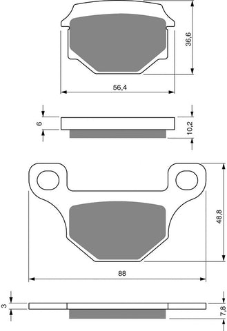 Goldfren AD Brake Pads: AD289 ≈ FA093 / FDB384 / SBS585