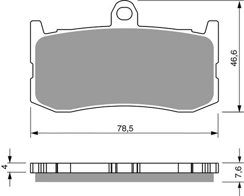 Goldfren AD Brake Pads: AD296 ≈ FA491 / VD9048 / FDB2252 / SBS864