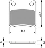 Goldfren AD Brake Pads: AD303 ≈ FA257/2