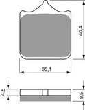 Goldfren AD Brake Pads: AD304 ≈ FA604/4 / FDB2255 / SBS870