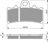 Goldfren AD Brake Pads: AD305 ≈ FA606 / VD9068 / FDB2266 / SBS877