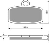 Goldfren AD Brake Pads: AD307 ≈ FA612 / VD9058 / FDB2262SG / SBS885
