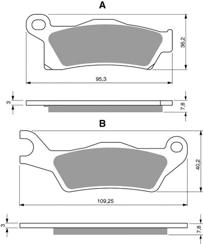 Goldfren AD Brake Pads: AD310 ≈ FA617 / VD9061 / FDB2273SG