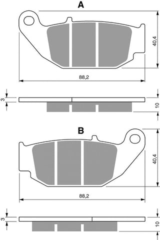 Goldfren AD Brake Pads: AD311 ≈ FA629 / VD182 / FDB2275 / SBS915