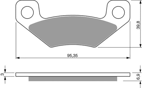 Goldfren AD Brake Pads: AD315 ≈ FA398 / / FDB2272SG
