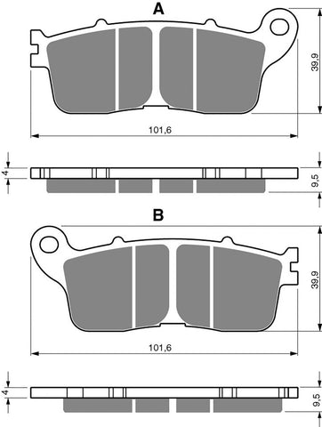 Goldfren AD Brake Pads: AD323 ≈ FA636 / VD185 / FDB2281 / SBS892