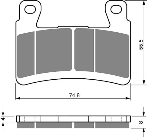 Goldfren AD Brake Pads: AD324 ≈ FA296 / VD166 / SBS734