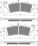 Goldfren AD Rear Brake Pads: Honda GL1800 GL 1800 (2001-2010)