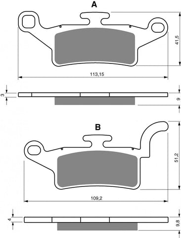 Goldfren AD Front Brake Pads: Yamaha YW125 YW 125 (2010-2011)