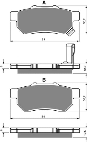 Goldfren AD Brake Pads: AD341 ≈ FA478