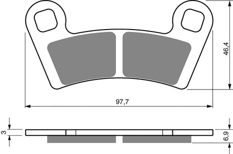 Goldfren AD Brake Pads: AD343 ≈ FA456