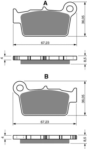 Goldfren AD Brake Pads: AD346 ≈ FA367/2 / / FDB2206 / SBS199 / SBS861