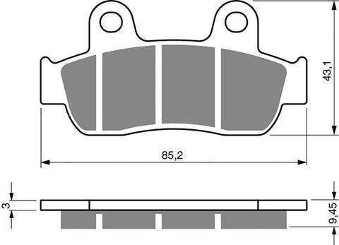 Goldfren AD Brake Pads: AD350 ≈ FA721