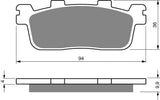 Goldfren AD Brake Pads: AD355 ≈ FA607 / VD9045 / FDB2254 / SBS195 / SBS201 / SBS847