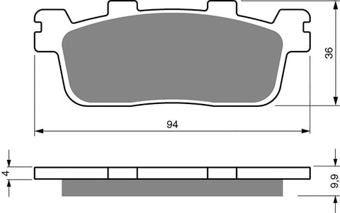 Goldfren AD Brake Pads: AD355 ≈ FA607 / VD9045 / FDB2254 / SBS195 / SBS201 / SBS847