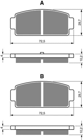 Goldfren AD Brake Pads: AD362 ≈ FA651