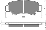 Goldfren AD Brake Pads: AD390 ≈ FA747
