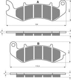 Goldfren AD Brake Pads: AD394 ≈ FA707