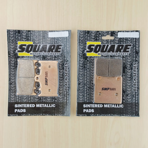 Sintered Metallic Front and Rear Brake Pads Set: Suzuki GSX250 GSX 250 (1989-1990)