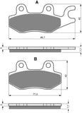 Front Brake Pads: Kawasaki BN125 BN 125 (2001-2009)