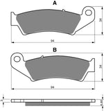 Ceramic Front Brake Pads: Honda XR250 XR 250 (1996-2004)