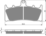Ceramic Front and Rear Brake Pads Set: Kawasaki ZX-9R ZX 9R (1996-2001)