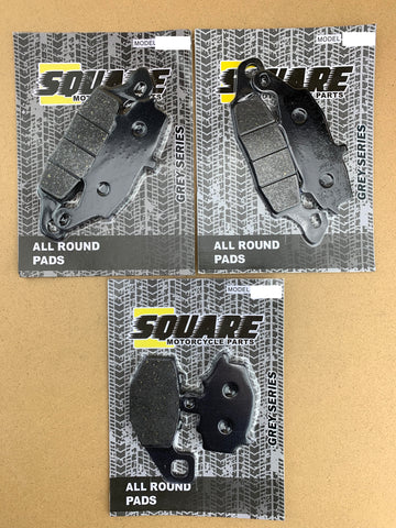 Front and Rear Brake Pads Set: Kawasaki ER-6F ER 6F (2006-2016)