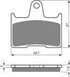 Rear Brake Pads: Suzuki GSXR750 GSX-R 750 (2004-2005)