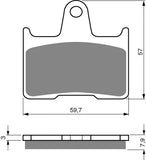 Rear Brake Pads: Suzuki GSXR750 GSX-R 750 (2004-2005)
