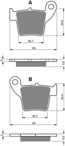 Rear Brake Pads: Honda CR125 CR 125 (2002-2007)