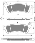 Ceramic Front and Rear Brake Pads Set: Honda XL1000 XL 1000 (2007-2011)