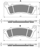 Ceramic Front and Rear Brake Pads Set: Honda XL1000 XL 1000 (2007-2011)
