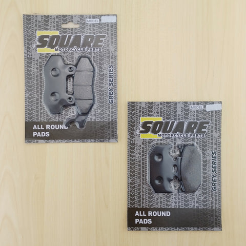 Front and Rear Brake Pads Set: Kawasaki KDX250 KDX 250 (1991-1995)