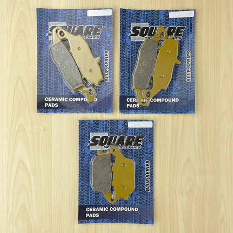 Ceramic Front and Rear Brake Pads Set: Suzuki DL650 DL 650 (2004-2023)