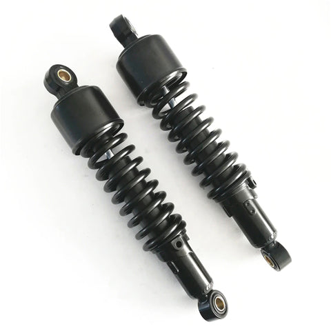Black Rear Shock Absorbers: Suzuki T500 (1970-1975) - 50mm Shroud